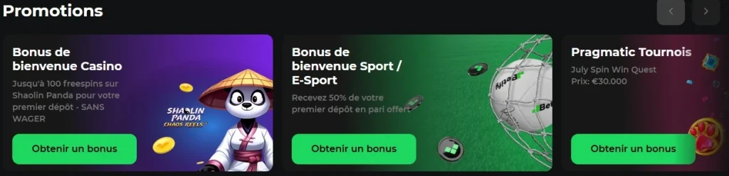 Bonus et Promotions chez Betify